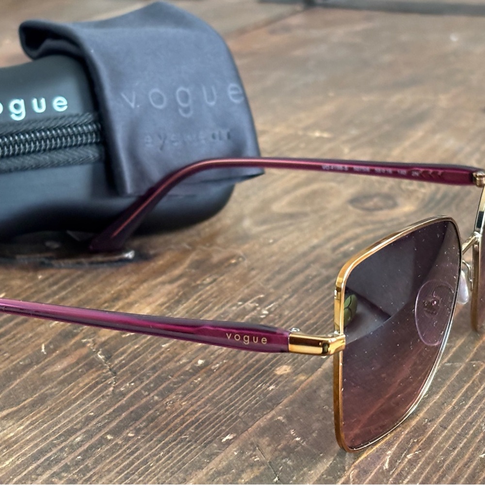 Vogue Sunglasses - Gold Frame with Brown Lenses - Picture 3 of 4